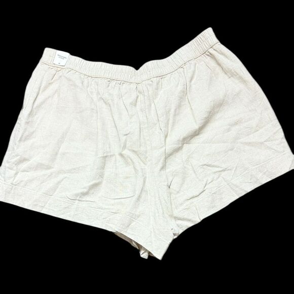 NWT Abercrombie & Fitch Taupe Linen Blend Shorts - Picture 2 of 7